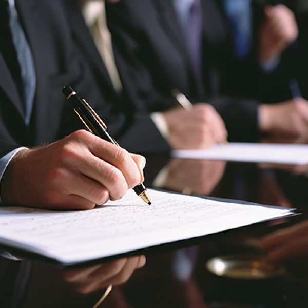 adwokat podpisujący dokument